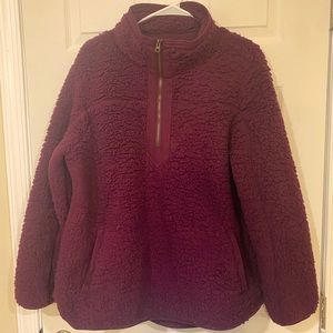 Purple fleece pullover